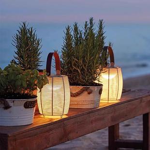 太阳能手提灯风灯氛围灯落地灯可移动充电灯户外防水草坪灯花园灯