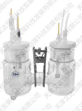 双水浴控温可换膜Ｈ型电解池型号 CH2015-S（密封型）