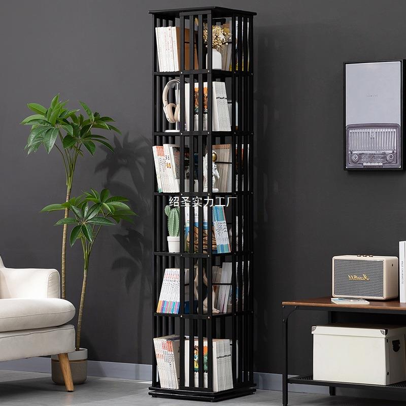 旋转书架书柜落地靠墙置物架儿童简约收纳架玩具柜展示柜简易多层