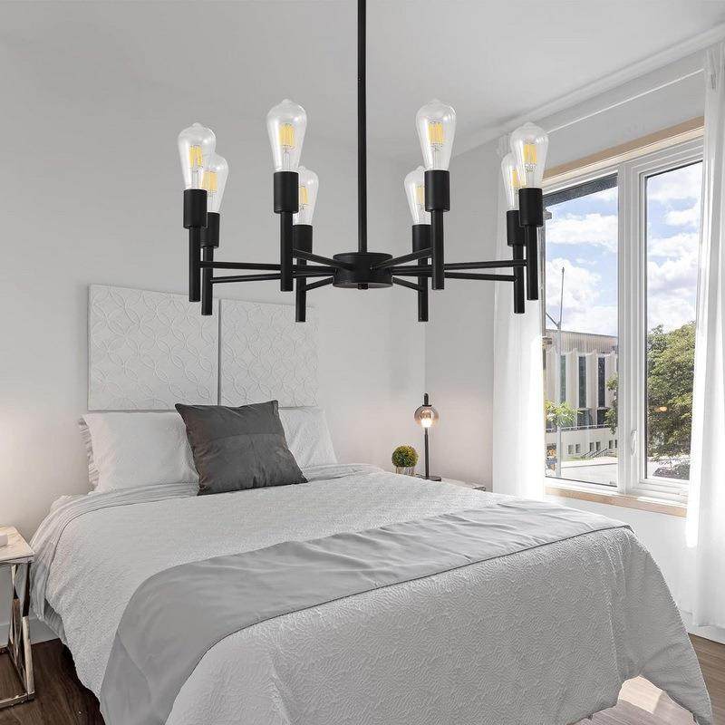 现代灯具餐厅可调高度工业吊灯客厅卧室厨房岛门厅亚马逊