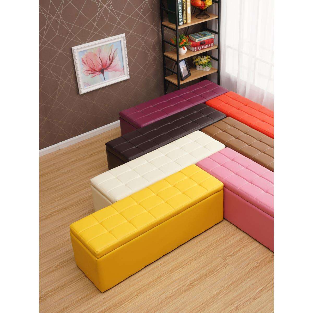 收纳凳储物凳可坐沙发凳子长方形收纳箱多功能置物凳试衣间长条凳