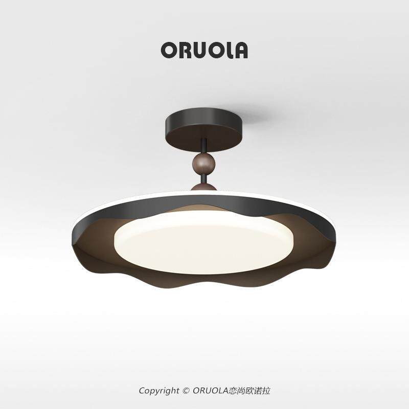 卧室吸顶灯意式极简新款创意简约个性圆形护眼书房主卧灯半吸吊灯