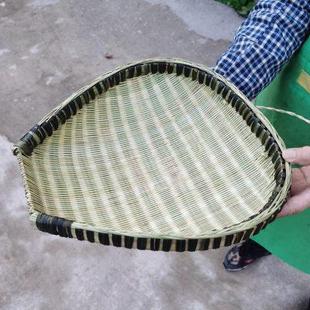 竹制品特级精品筲箕洗菜菜盛篮子家用洗菜筐手工簸箕特细竹筐竹编