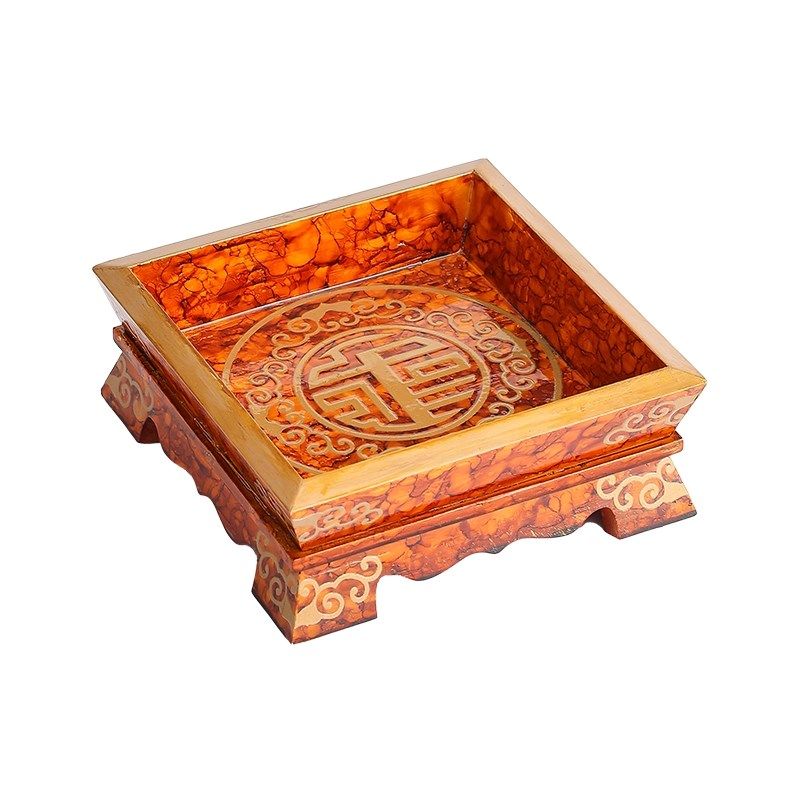 藏族特色水果盘竹木托盘内蒙古z风格餐盘装肉盘家用干果盘糖果盘