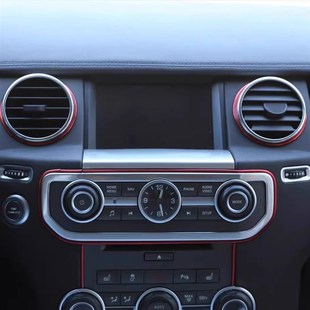 适用于10d-16款路虎发现4中控导航下饰条面板钢琴黑发现4改装内饰