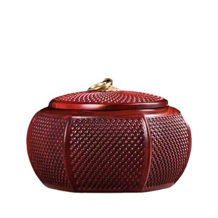 红木茶叶盒小叶紫檀茶叶罐实木礼盒茶罐小包R装茶盒木质收纳盒