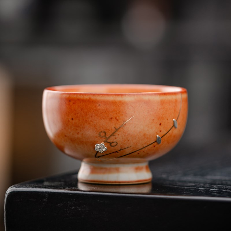 陶瓷主人杯个e人专用高档窑变锔钉茶杯单个品茗杯茶盏功夫茶具礼