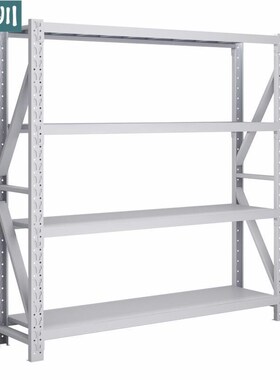 卉圳200*60*200cm中型货架仓储仓库E置物架200KG/层白色主架HZ119