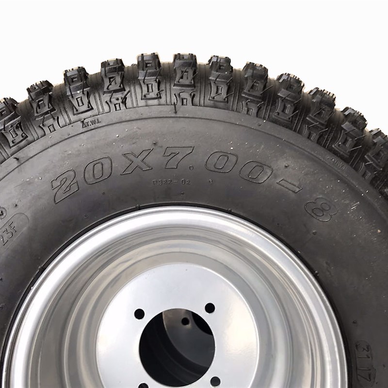 卡丁车配件 改装四轮摩托车车沙滩车2H0X7-8寸方块轮胎带轮毂