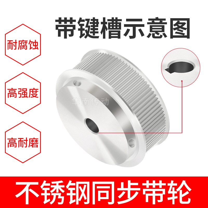 同步带轮S5M41齿宽22/27内孔5/6/8/10/15M不锈钢304同步轮齿轮HTP