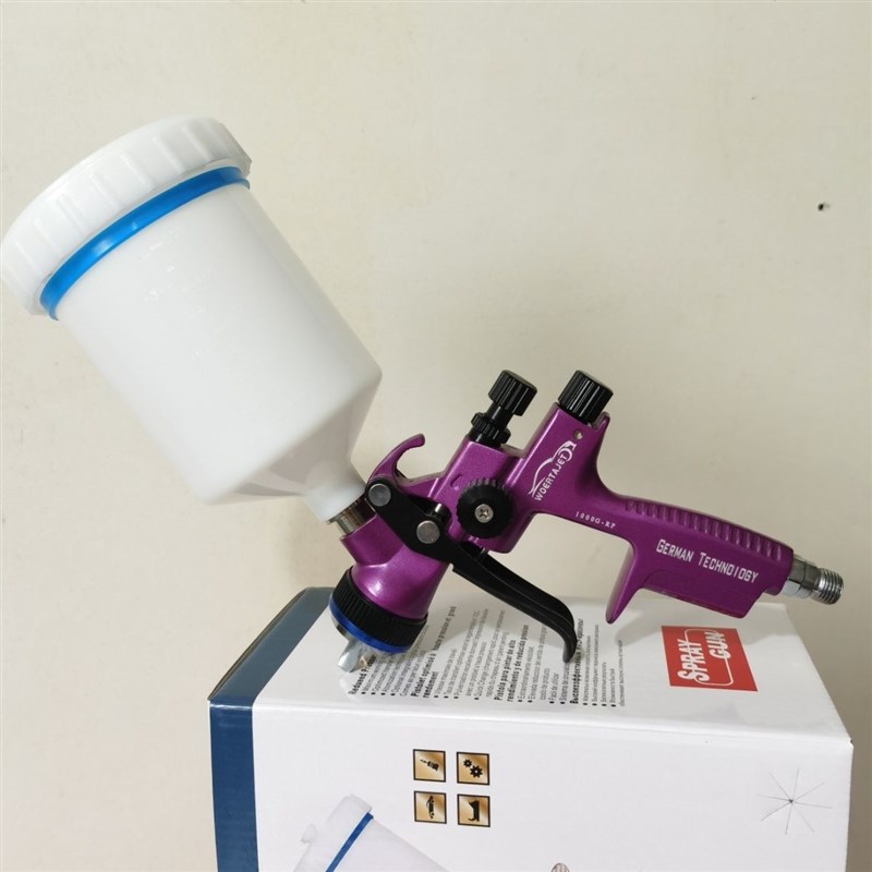 沃尔塔100f0G紫罗兰高雾化汽车钣金喷漆枪喷枪喷壶质保一年