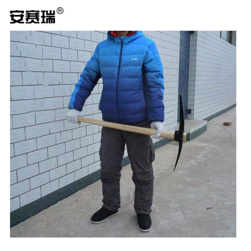 十字洋镐b户外应急钢镐木柄锰钢镐头施工洋镐头黑色90cm239