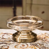 速发水晶玻璃烟灰缸大号客厅个性 客厅婚 创意定制高脚烟R灰缸欧式