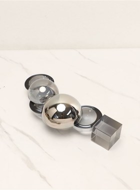 北欧极简水晶几何摆件样板房电视柜客厅H桌面卧室书房家居饰品摆