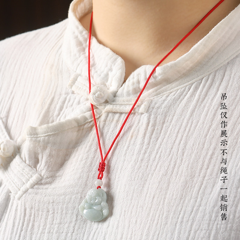 极速手工编c织项链绳翡翠观音佛玉佩吊坠挂绳儿童宝宝男女红色挂