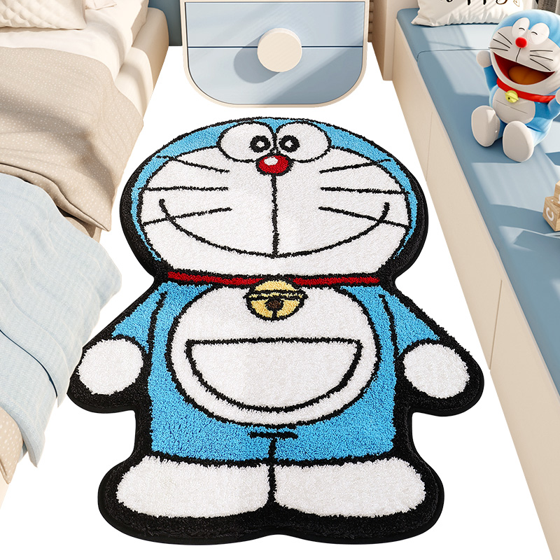 极速哆啦A梦卧室地毯牀边垫飘窗榻榻米坐垫M卡通可爱儿童房地垫牀