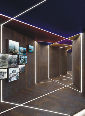 极速1203e5不带边线形灯槽铝合金12085暗装明装15050嵌入式15085