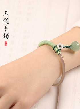 极速冰种a玉髓手镯女叮当镯玛瑙细水晶镯子素圈环母亲节520情人节