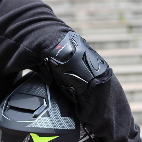 极速WOSAWE机车护膝护u肘四件套夏季防摔透气缓冲减震骑行运动护