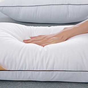 极速家用枕芯单人白色宾馆酒店宿舍枕头羽丝J绒一个成人学生48*74