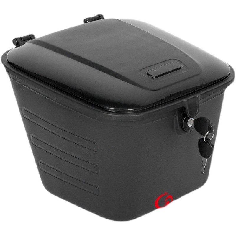 极速新国标电动自行车后备箱电动车前置I车筐防雨带盖大容量防盗