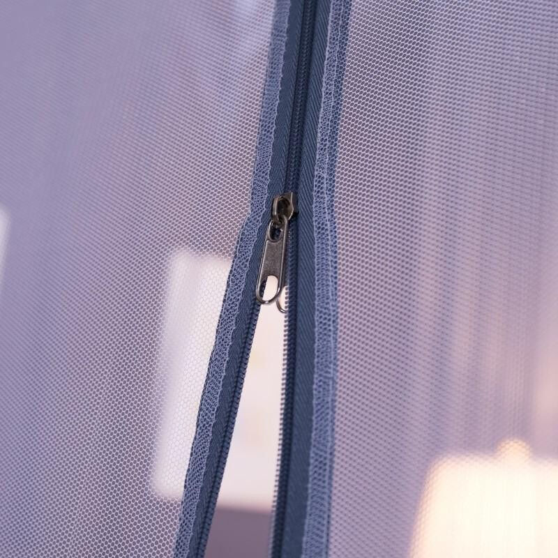 极速蚊帐家用双人蒙古q包学生床单人床文纹帐方顶免安装拉炼蚊帐
