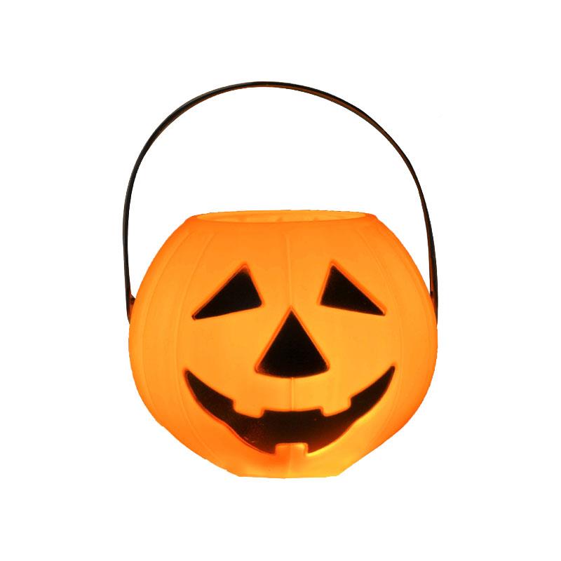 极速节万圣南瓜灯手提糖果桶儿童讨糖罐装饰品R摆件道具灯笼盒篮