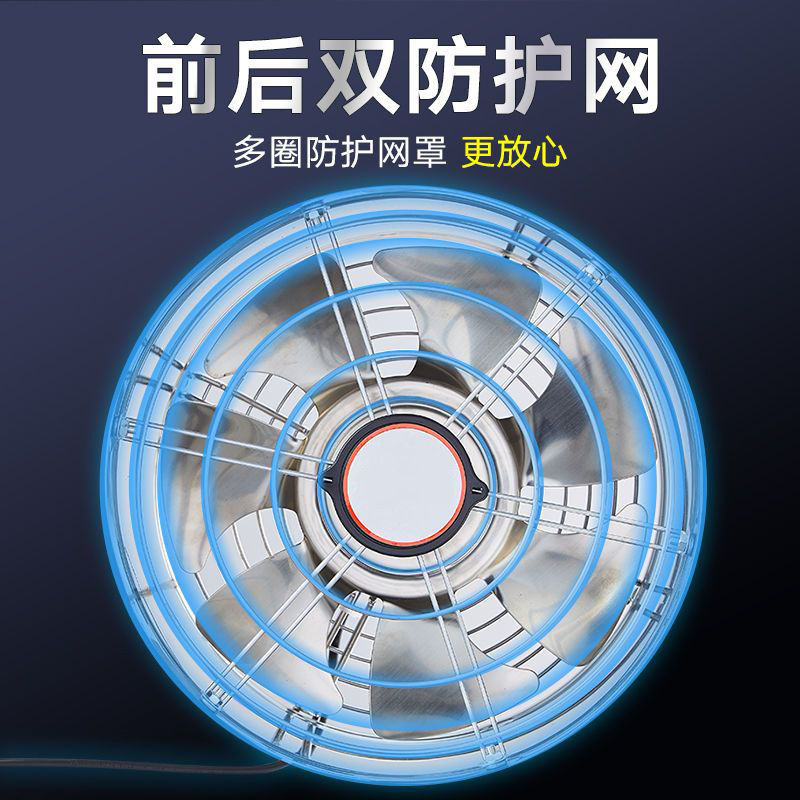极速圆筒轴流式风l机高功率工业排气扇厨房抽油烟高速管道通风机