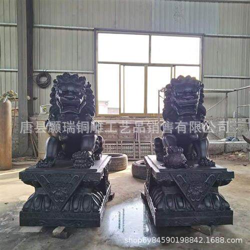 铸铜动物雕塑故宫铜狮高度.米汇丰铜狮公司酒店银行门口铜摆件