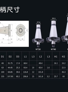 刀盘吊杆 NT30 NT40 NT50 刀柄 7G:24锥柄刀盘吊杆刀柄 FMB22