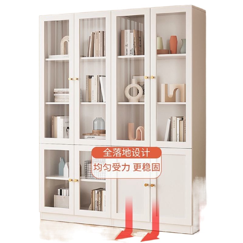 书柜书架落地靠墙储物柜客厅收y纳柜现代简约组合展示柜办公文件