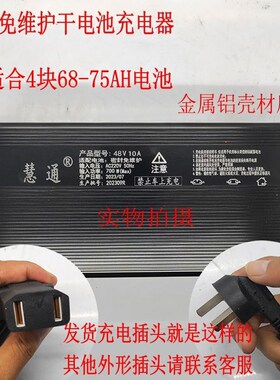 电动三轮车四轮车铅酸干电池4块80-10E0AH电瓶大功率48V12A充电器