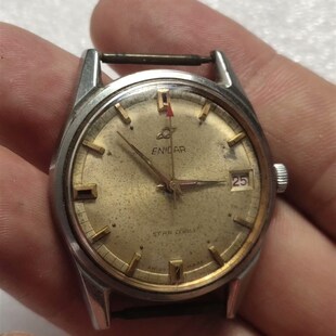 古董老瑞士j英纳格手动机械手表