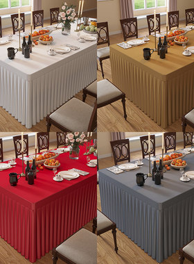 会议桌布定制gLOGO长方形高级感高档商务办公室酒店X条桌高端白色