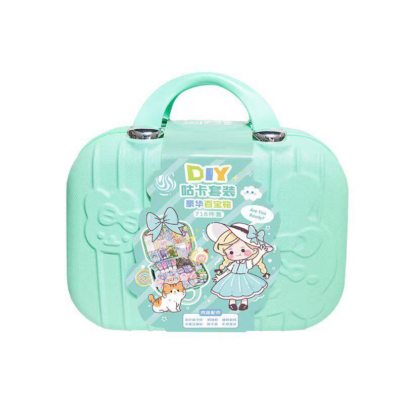 咕卡贴纸奶油g胶咕咔流沙砖手工安静书套装贴画收纳盒女孩火漆印