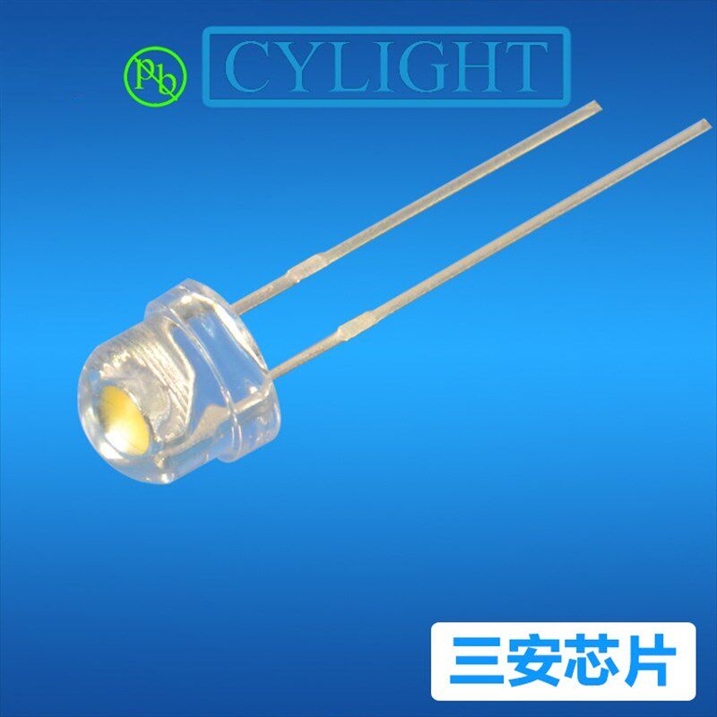 7-8lm LED 5mm草帽暖白 0.06w小夜灯灯珠 热阻5/W.发光二极管