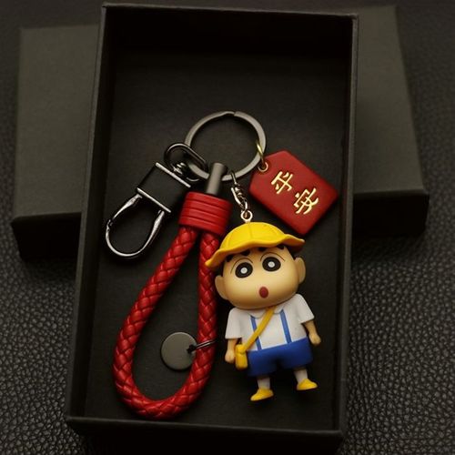 蜡笔小新钥匙扣可爱卡通女生精致C钥匙圈情侣书包挂件饰品钥匙链