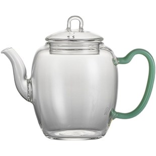 日式 玻璃茶壶小g号玉把透明功夫茶壶打孔过滤泡茶壶精致迷你240ml