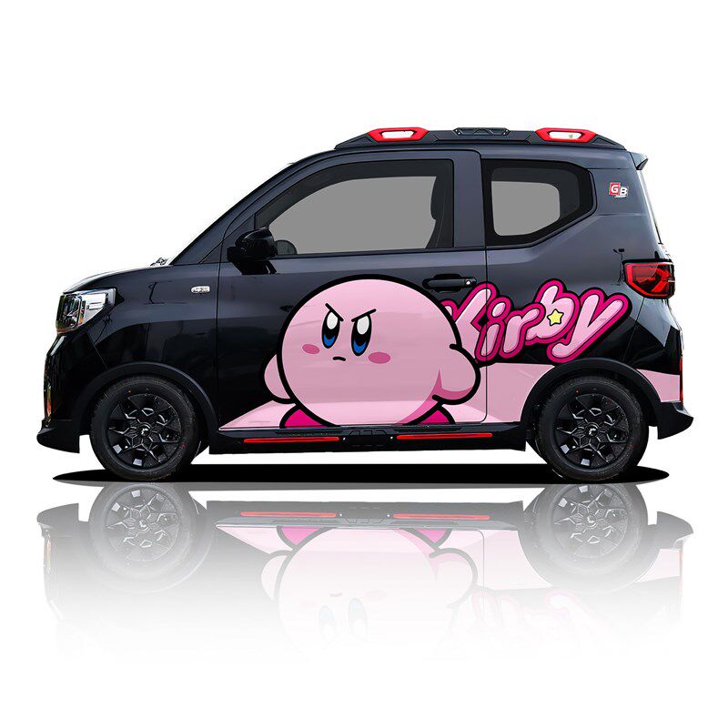 适用五菱宏光MINI车贴奇瑞QQz冰淇淋星之卡比卡通贴纸车身创意定