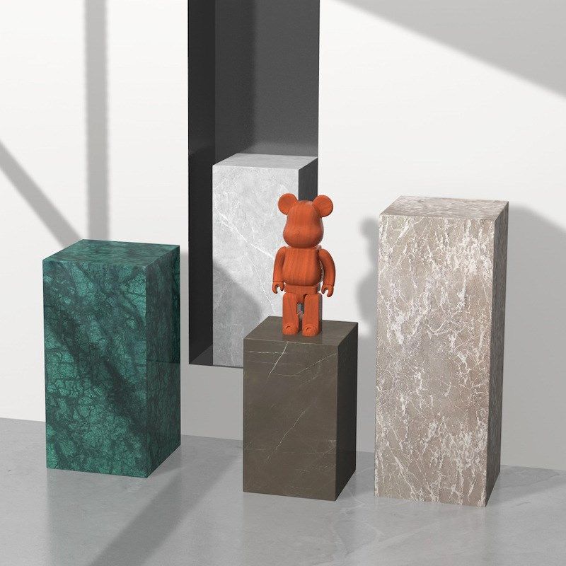 天然大理石底座创意雕塑摆台酒店售楼处样板间落R地石墩装饰展示,家居饰品,落地摆件,淘宝优惠券,粉丝福利购,淘宝优惠卷