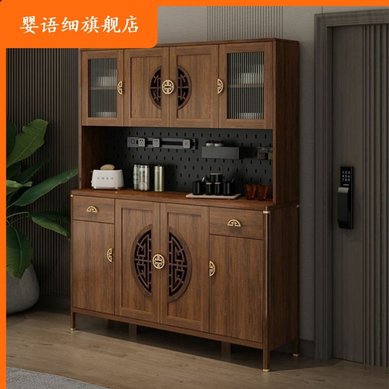 新中式餐柜实木客厅酒柜茶水柜现代简约家用大容S量收纳柜厨碗盘,商业/办公家具,办公茶水柜,淘宝优惠券,粉丝福利购,淘宝优惠卷