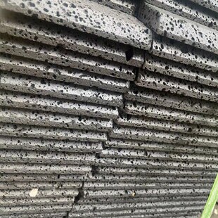 火山灰色石板马赛m克黑洞石火山岩民宿板仿古地铺砖背景墙