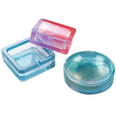 极速Reusable DIY Silicone Mold Crystal PaLttern Ashtray Perf