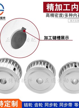 两面平 同步轮 8M44齿/T AF型 同步皮带轮 槽宽32R 内孔15-40可选