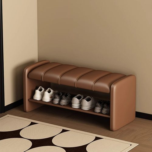 【S级加厚真皮】鞋柜一体换鞋