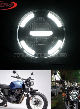 复古摩托车改装V咖GN游侠GN天俊week8 LLED日行前大灯前照灯车头