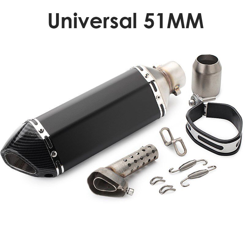 Universal 51MM Motorcyctle Exhaust Pipe With DB killer Akrap