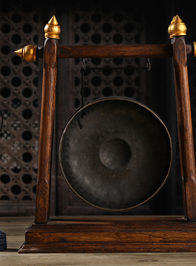 泰国特色工艺品客厅酒柜办公室铜锣桌面摆件复U古门厅玄关装饰