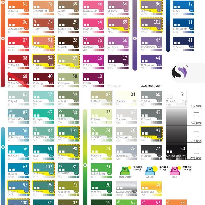 tankos/专业涂鸦喷漆/400m 80色/手摇喷漆// 一箱包邮