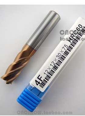 硬质合金立铣刀 CARBmIDE END MILLS 4F-12*12*30*75 HRC60